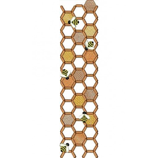 Bees and Flowers Honeycomb Embroidery 21621