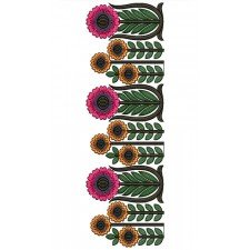 India Sunflower Plant Lace Embroidery Design 21672