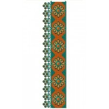 Georgette Kutch Embroidery Fabric Lace Embroidery Design 21869