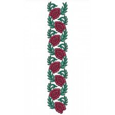 Simple Flower Leaf Lace Embroidery Design 21942