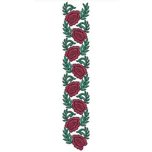 Simple Flower Leaf Lace Embroidery Design 21942