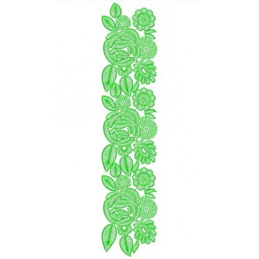 Full Cording Lace Embroidery Design 21968
