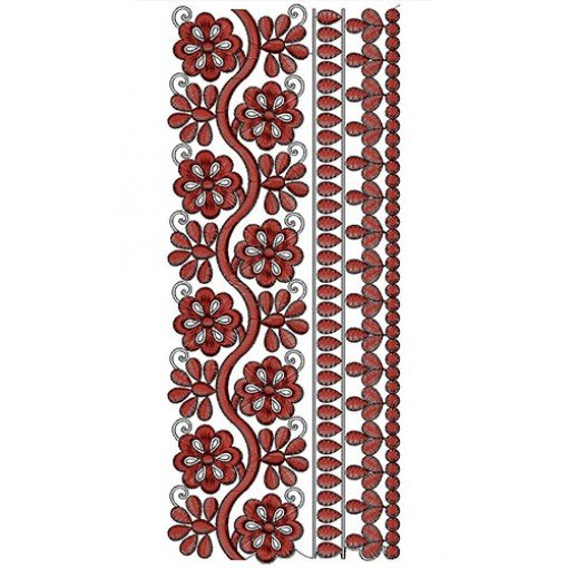 Flower Hmong Fashion Embroidery Design 21990