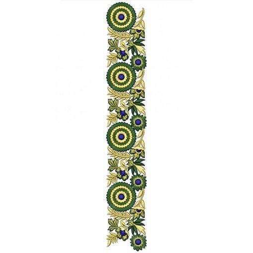 Rippled Circle Flowers Embroidery Design 21993