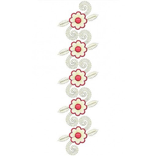 Folk Style Floral Decorative Lace Design 21995