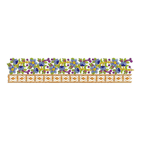 Colour Embroidery Lace For Dupatta