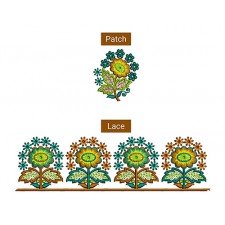 Embroidery Lace With Flower Patch