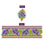 Seamless Indian Mughal Flower Lace Embroidery