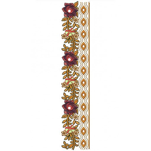 Braid Continuous Lace Embroidery Design 22004