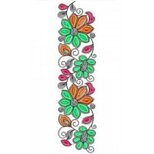 Kolkata Textile | Bright Saree Embroidery Design 22014