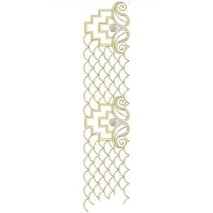 Cording Lace Embroidery Design 22159