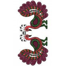Luscious Peacock Embroidery Design 22229