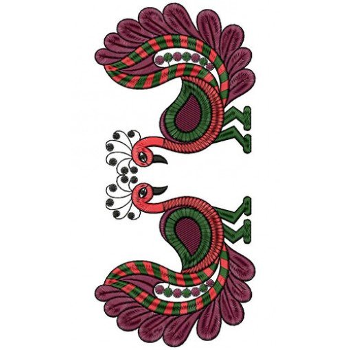 Luscious Peacock Embroidery Design 22229