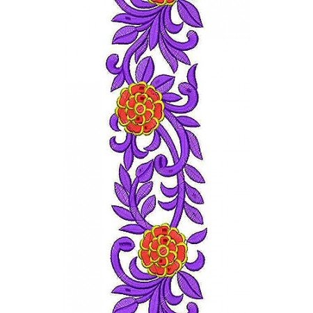 Wall Border Embroidery Pattern Design 2253