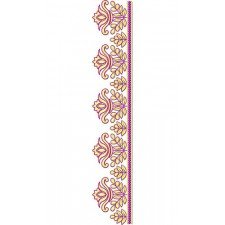 Awesome Flower Leaf Lace Embroidery Design 22674