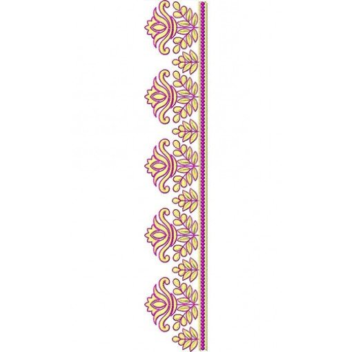 Awesome Flower Leaf Lace Embroidery Design 22674