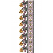 Exclusive Colorful Geometric Pattern Lace Embroidery Design 22676