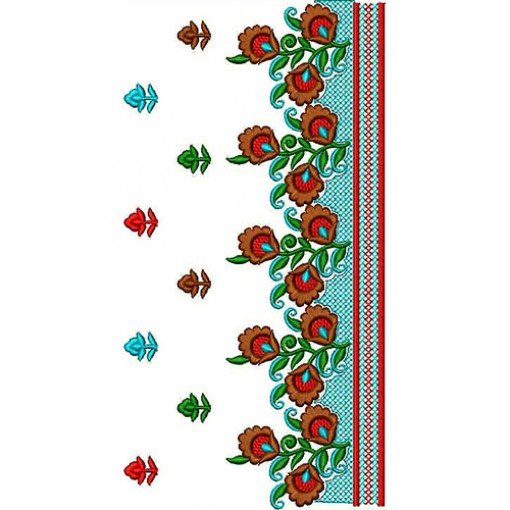 Beautiful African Floral Lace Embroidery Design 22683