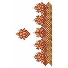 Autumn Leaves Lace Border Embroidery Design 23046