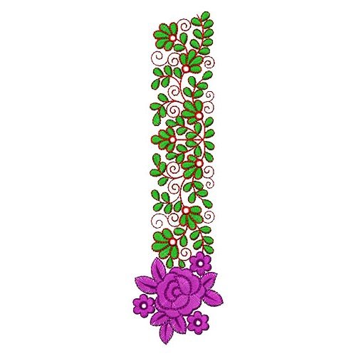 Floral Border Machine Embroidery Design 23047