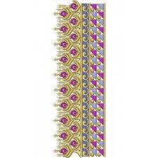 Motifs Saree Lace Embroidery Design 23335