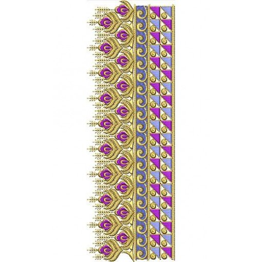 Motifs Saree Lace Embroidery Design 23335