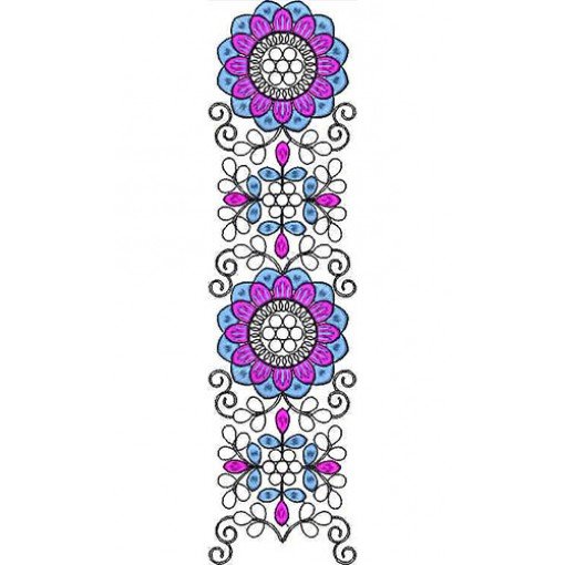 Flat & Cording Lace Embroidery Design 23338