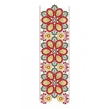 Red Flower Lace Border 23415