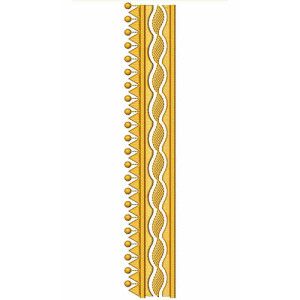 Wavy Lace Border Embroidery Design 23479