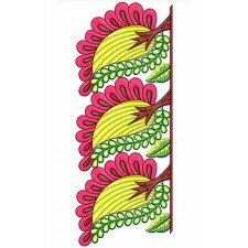 Floral Lace Border Embroidery Design 23502