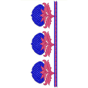 Tree Pattern Lace Embroidery Design 23504