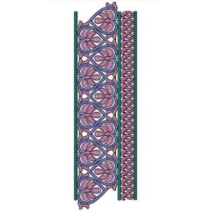 Heart Shape Pattern In Lace Border Design 23508