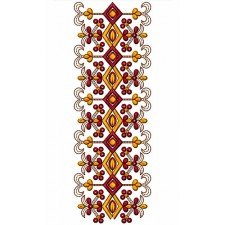 Maroon And Golden Lace Design 23530