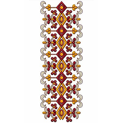 Maroon And Golden Lace Design 23530