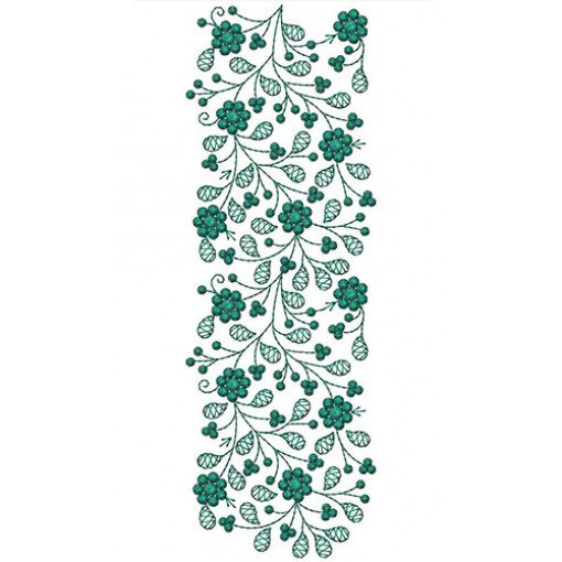 Green Lace Border Embroidery Design 23547