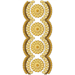 Cloud Lace Border Embroidery Design 23562