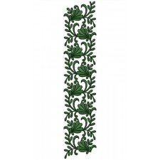 Simple Bunch Of Leaves Lace Border Embroidery Design 23692