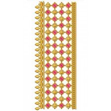 Squares Shape Lace Border Embroidery Design 23695