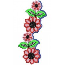 Lovely Flower Lace Border Embroidery Design 23804