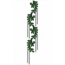 Simple Wavy Leaf Line Lace Embroidery Designs 23821
