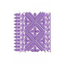 Wavy And Spiral Line Lace Border Embroidery Design 23896