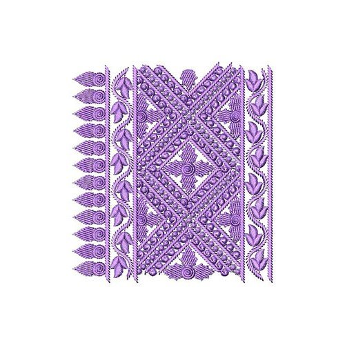 Wavy And Spiral Line Lace Border Embroidery Design 23896