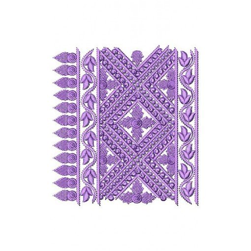 Wavy And Spiral Line Lace Border Embroidery Design 23896