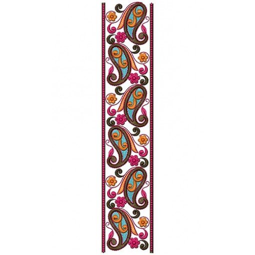 Mango Line Lace Border Embroidery Design 23920