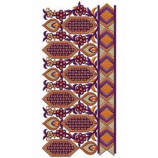 Rhombus And Little Circles Flower In Lace Design 23968