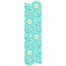 Flowers Vine Lace Border Design In Embroidery 24034