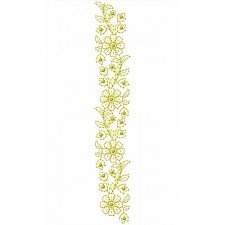 Flowers Line Lace Border Embroidery Design 24036