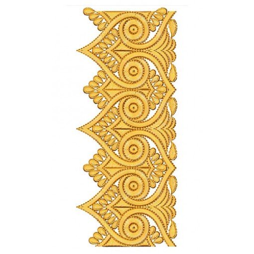 Designer Peepal Tree Leaf Lace Border Embroidery 24037