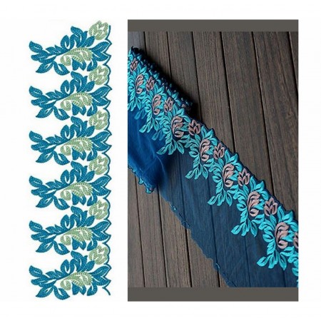 Glaring Lace Border Embroidery Design 24216