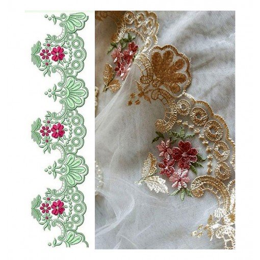Adequate Design In Lace Embroidery 24230